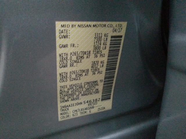 2017 NISSAN TITAN S 1N6AA1EJ0HN546382