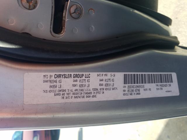 2010 DODGE CHARGER SX 2B3CA3CV2AH243181