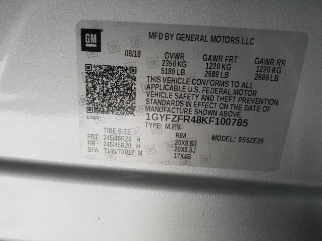 2019 CADILLAC XT4 SPORT 1GYFZFE48KF100785