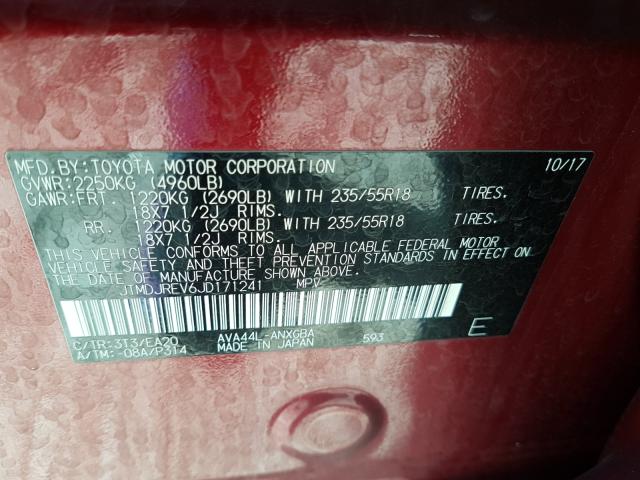 2018 TOYOTA RAV4 HV LI JTMDJREV6JD171241