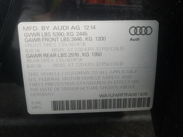 2015 AUDI Q5 PREMIUM WA1LFAFP7FA081405