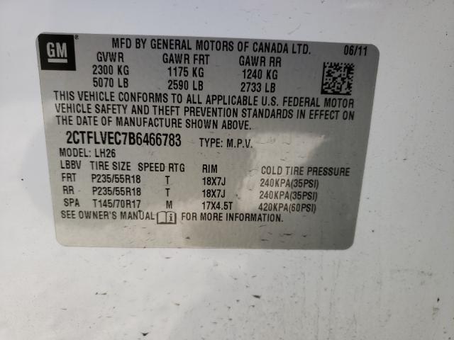 2011 GMC TERRAIN SL 2CTFLVEC7B6466783