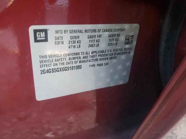 2016 BUICK REGAL PREM 2G4GS5GX6G9181089