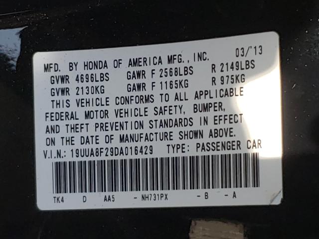 2013 ACURA TL 19UUA8F29DA016429