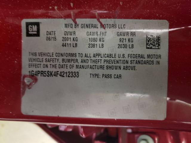 2015 BUICK VERANO CON 1G4PR5SK4F4212333