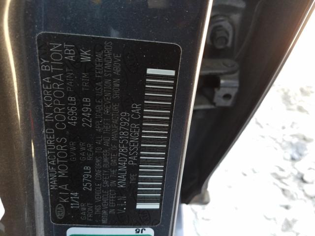 2015 KIA CADENZA PR KNALN4D78F5187929