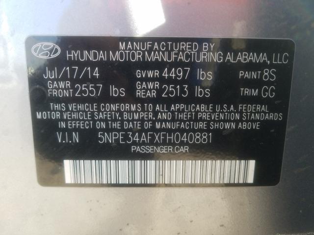 2015 HYUNDAI SONATA SPO 5NPE34AFXFH040881