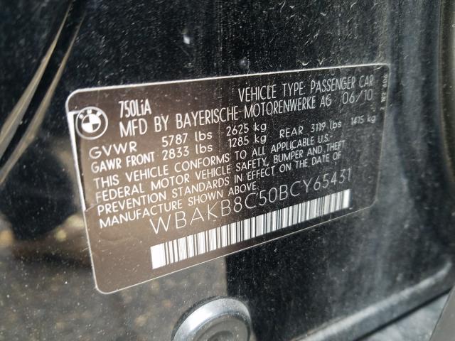 WBAKB8C50BCY65431 BMW 750 LI