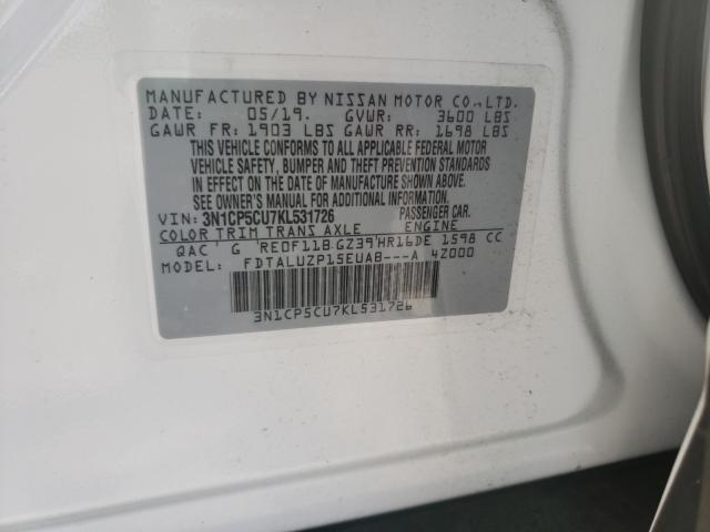 2019 NISSAN KICKS S 3N1CP5CU7KL531726