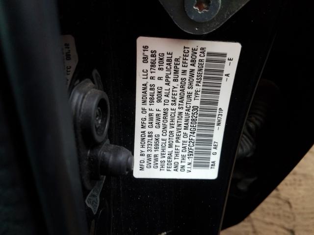 2016 HONDA CIVIC EX 19XFC2F74GE082530