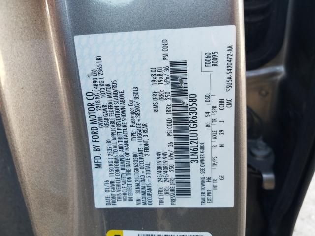 2016 LINCOLN MKZ HYBRID 3LN6L2LU1GR630580