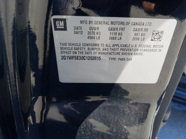 2012 CHEVROLET IMPALA LS 2G1WF5E30C1292615