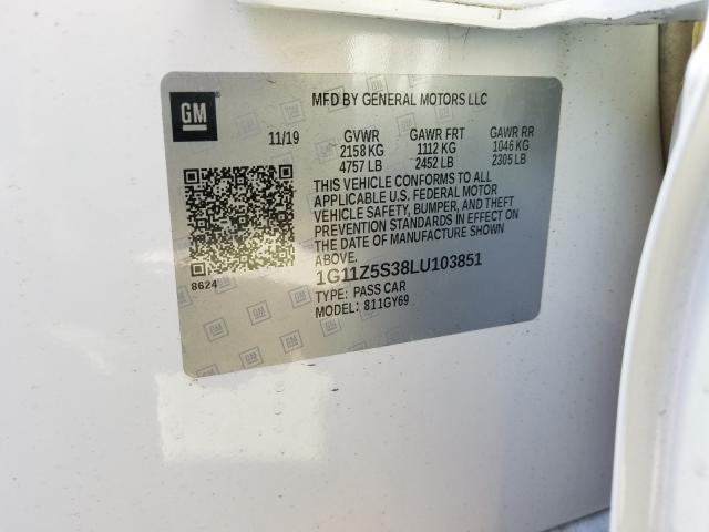 2020 CHEVROLET IMPALA LT - 1G11Z5S38LU103851