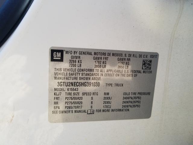 2017 GMC SIERRA K15 3GTU2NEC6HG391030