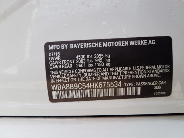 2017 BMW 330 I WBA8B9C54HK675534