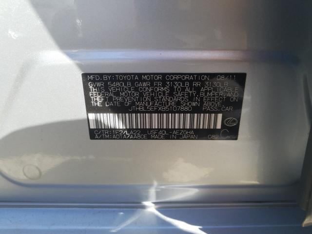 2011 LEXUS LS 460 JTHBL5EFXB5107880