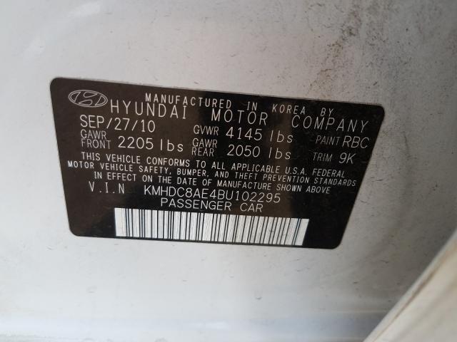 2011 HYUNDAI ELANTRA TO KMHDC8AE4BU102295