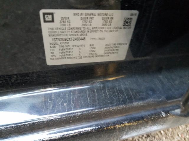 2015 GMC SIERRA K15 1GTV2UECXFZ403448