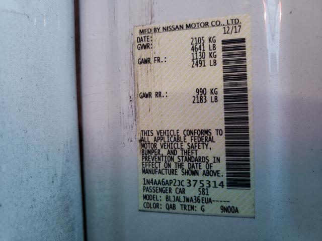 2018 NISSAN MAXIMA 3.5 1N4AA6AP2JC375314