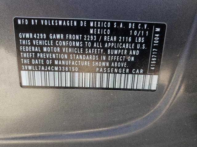 2012 VOLKSWAGEN JETTA TDI 3VWLL7AJ4CM338150