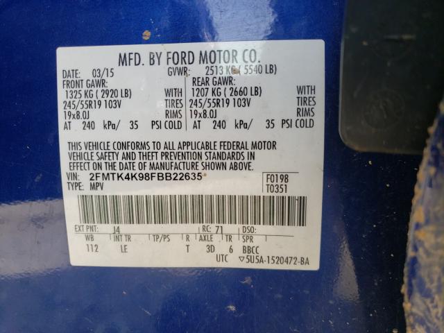 2015 FORD EDGE TITAN 2FMTK4K98FBB22635