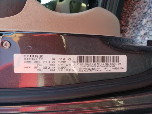 2016 DODGE GRAND CARA 2C4RDGCG3GR151931