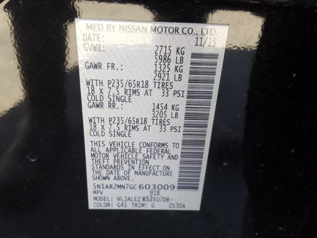 2016 NISSAN PATHFINDER 5N1AR2MN7GC603009