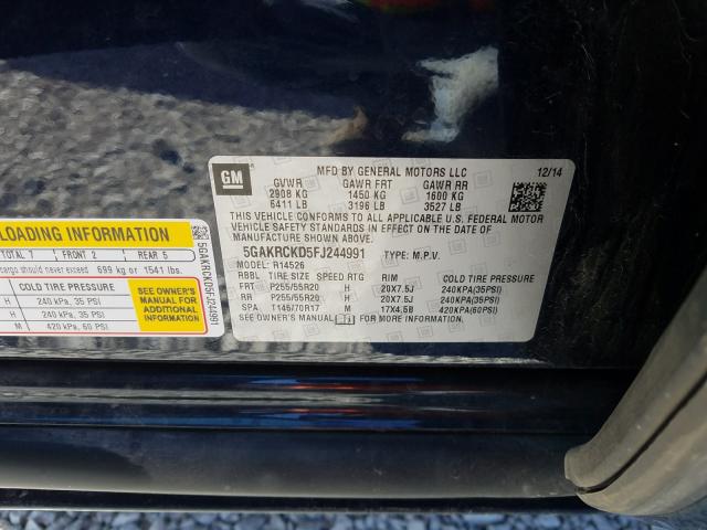 2015 BUICK ENCLAVE 5GAKRCKD5FJ244991