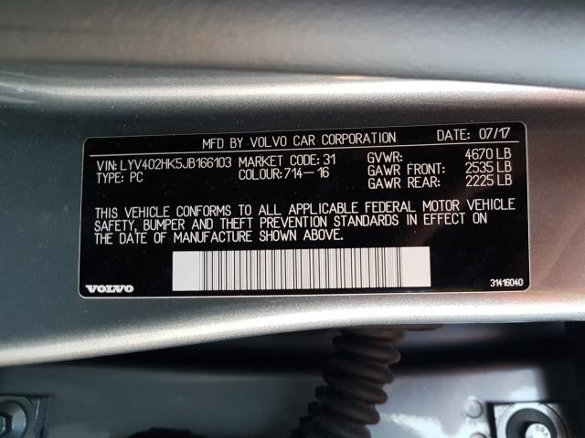 2018 VOLVO S60 PREMIE LYV402HK5JB166103