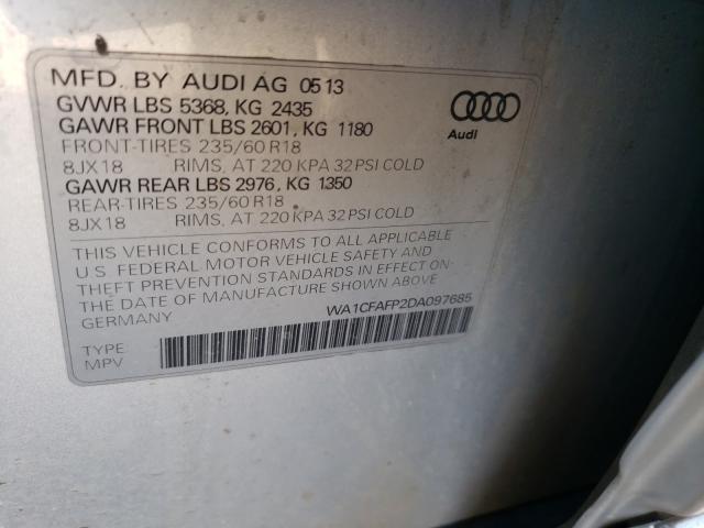 2013 AUDI Q5 PREMIUM WA1CFAFP2DA097685