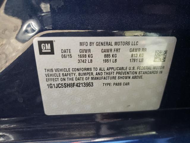 2015 CHEVROLET SONIC 1G1JC5SH8F4213963