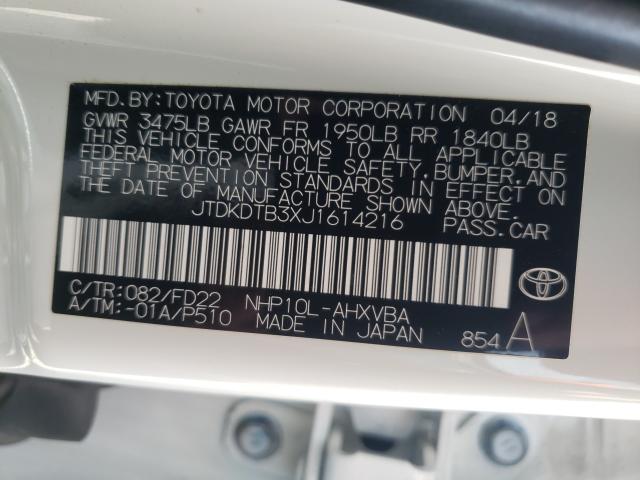 2018 TOYOTA PRIUS C JTDKDTB3XJ1614216
