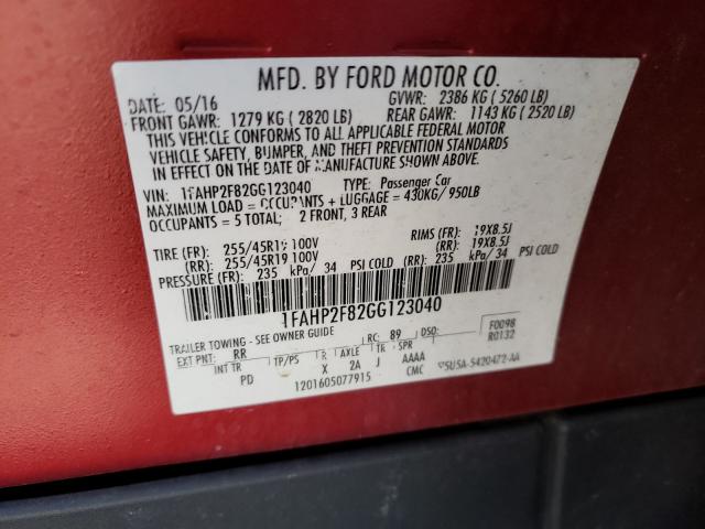 2016 FORD TAURUS LIM 1FAHP2F82GG123040