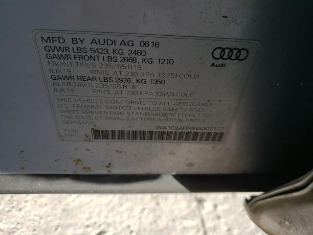 VIN WA1C2AFP4HA007177 2017 Audi Q5, Premium no.10