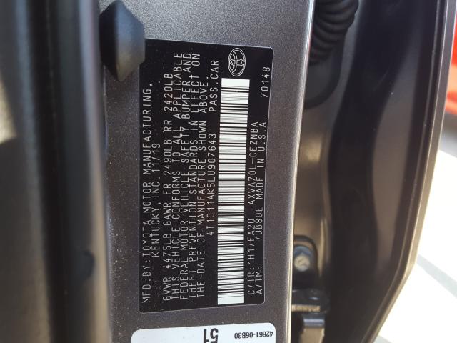 2020 TOYOTA CAMRY LE 4T1C11AK5LU907643