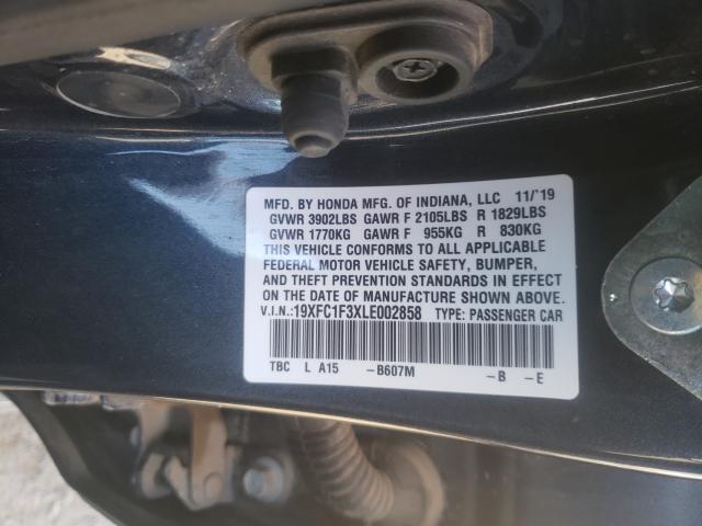 2020 HONDA CIVIC EX 19XFC1F3XLE002858