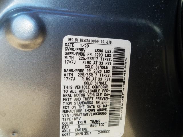 Auction sale of the 2020 NISSAN ROGUE , vin: JN8AT2MT7LW039055, lot number: 55035910