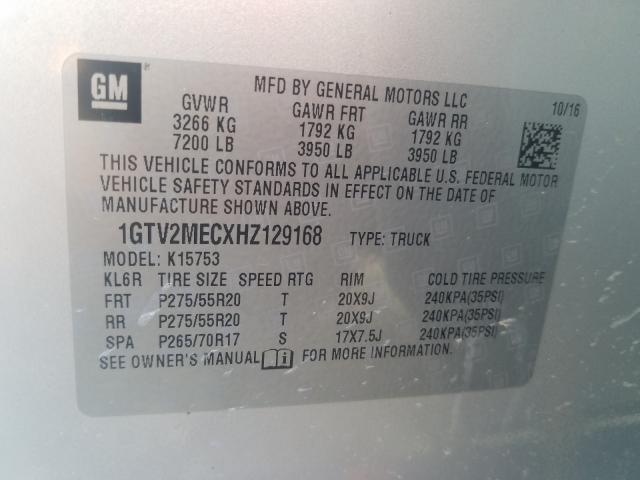 2017 GMC SIERRA K15 1GTV2MECXHZ129168
