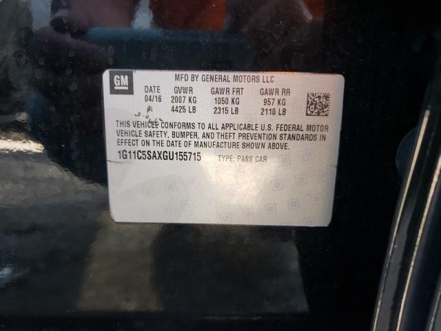 2016 CHEVROLET MALIBU LIM 1G11C5SAXGU155715