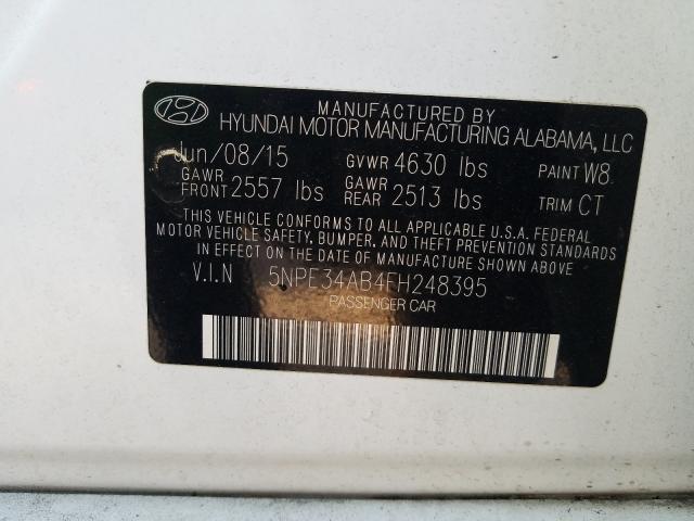 2015 HYUNDAI SONATA SPO 5NPE34AB4FH248395