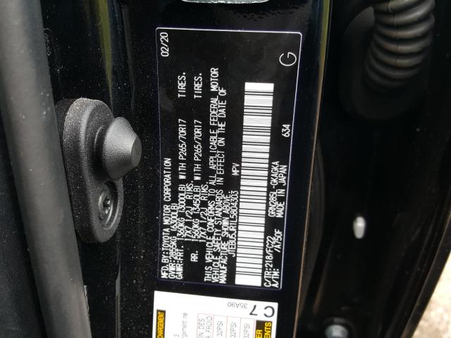 2020 TOYOTA 4RUNNER JTEBU5JR1L5804303