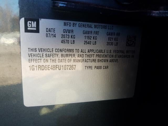 VIN 1G1RD6E48FU107267 2015 Chevrolet Volt no.10