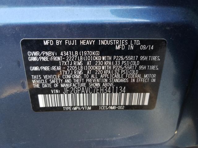 2014 SUBARU XV CROSSTR JF2GPAVC7EH341134