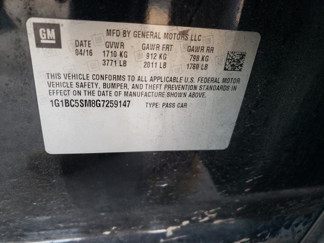 2016 CHEVROLET CRUZE LS 1G1BC5SM8G7259147