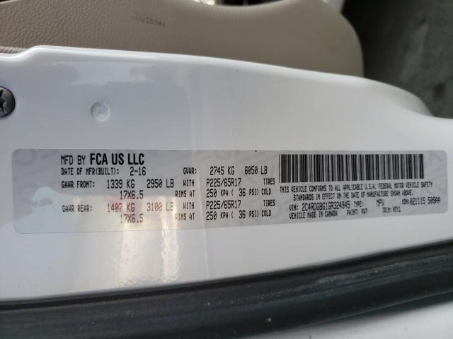 2016 DODGE GRAND CARA - 2C4RDGBG1GR324945