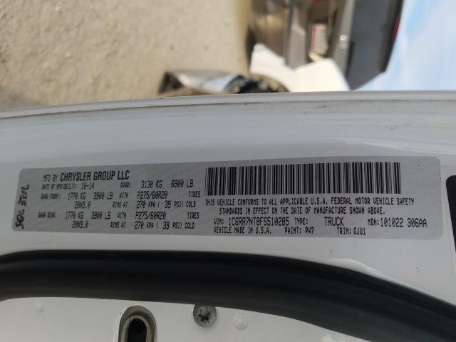 2015 RAM 1500 LARAM 1C6RR7NT8FS510285
