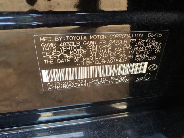 2015 LEXUS GS 350 JTHBE1BL5FA015487