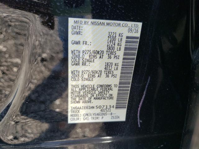 2017 NISSAN TITAN SV 1N6AA1E61HN507134