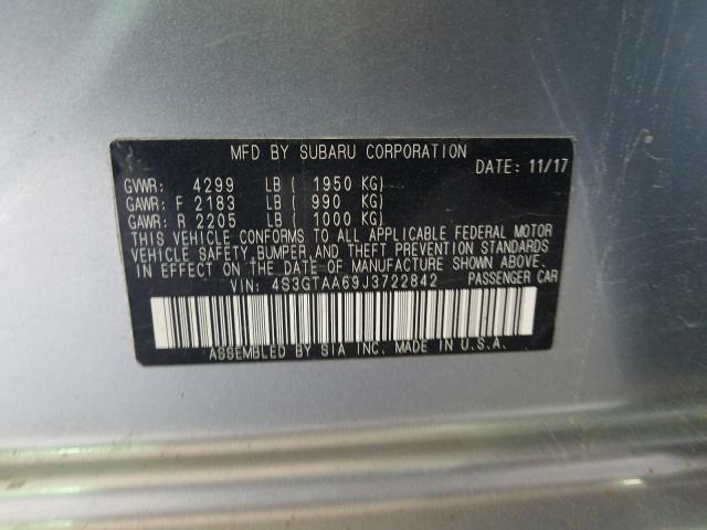 2018 SUBARU IMPREZA 4S3GTAA69J3722842