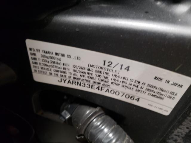 2015 YAMAHA FZ09 JYARN33E4FA007064